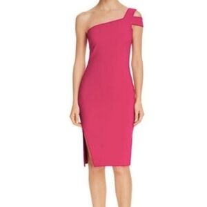 Likely One Shoulder Packard Elegant Pink  Dress Size 0. New No Tag Display Item